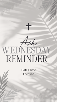 Ash Wednesday Reminder Video Image Preview