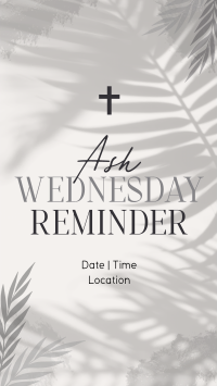 Ash Wednesday Reminder TikTok Video Image Preview