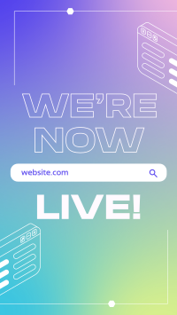 Live Website Announcement TikTok Video Design