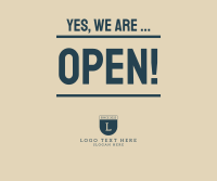 We're Open Facebook post Image Preview