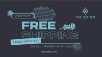 Worldwide Shipping Promo Facebook Event Cover Design