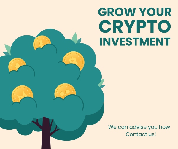 Cryptocurrency Tree Facebook Post Design