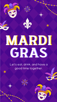 Mardi Gras Masquerade YouTube Short Design