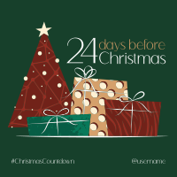Elegant Christmas Countdown Instagram post Image Preview