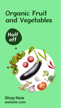 Organic Vegetables Market Instagram Story Design