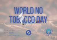 No Tobacco Day Postcard Design