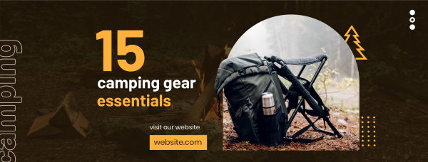 Camping Bag Facebook Cover Design Image Preview