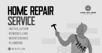 Home Repair Man Service Offer Facebook Ad Design