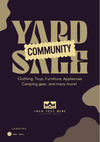 Yard Community Sale Poster Design