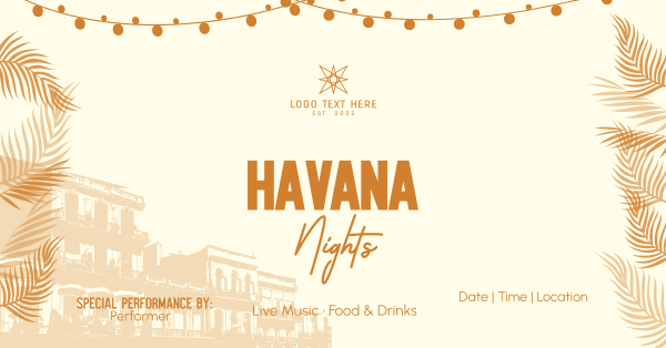 Havana Nights Facebook Ad Design