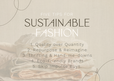 Chic Sustainable Fashion Tips Postcard Image Preview