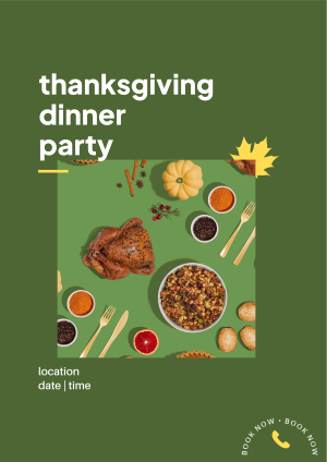 Thanksgiving Dinner Party Flyer Image Preview