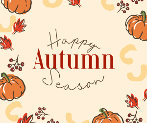 Leaves and Pumpkin Autumn Greeting Facebook post Image Preview