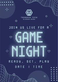 Futuristic Game Night Poster Image Preview