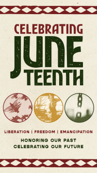 Retro Juneteenth Greeting YouTube Short Design