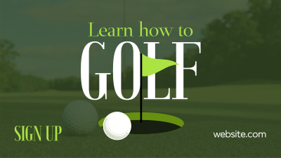 Minimalist Golf Coach Facebook event cover Image Preview