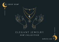 Elegant Jewelry Postcard Image Preview