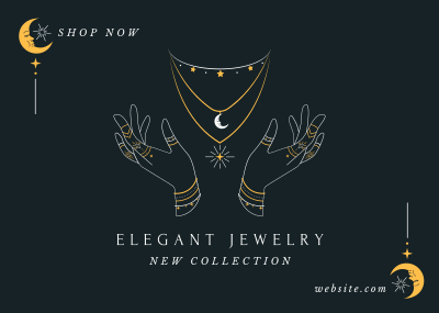 Elegant Jewelry Postcard Image Preview