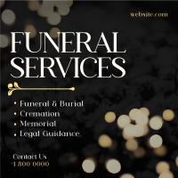 Elegant Funeral Linkedin Post Image Preview