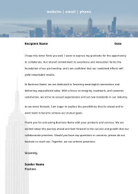 Tower Cityscape Letterhead Image Preview