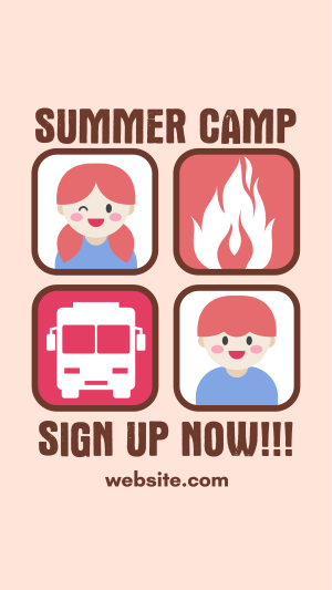 Summer Camp Registration Facebook story Image Preview