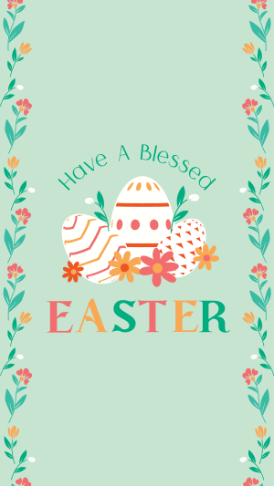 Floral Easter Facebook story Image Preview