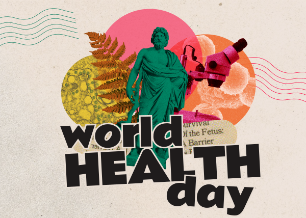 World Health Day Collage Postcard Design