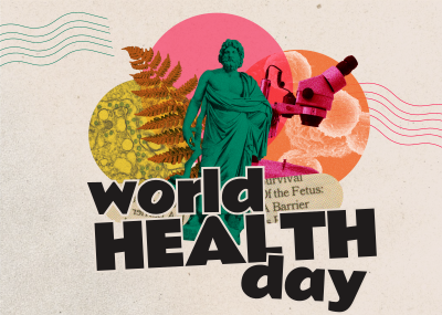 World Health Day Collage Postcard Image Preview