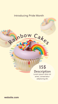 Pride Rainbow Cupcake Facebook Story Design