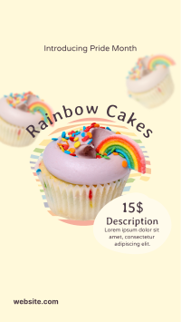 Pride Rainbow Cupcake Facebook story Image Preview