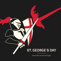 St. George's Battle Knight Instagram Post Design