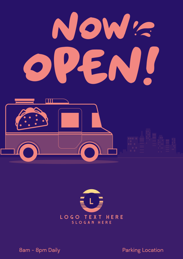 Taco Food Truck Poster Design Image Preview
