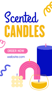 Groovy Handmade Candles Facebook Story Design