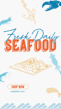 Fun Seafood Restaurant Instagram story Image Preview