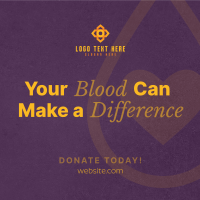 Minimalist Blood Donation Drive Instagram post Image Preview