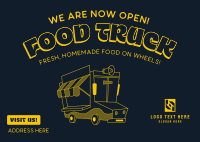 Retro Food Truck Festival Postcard Design