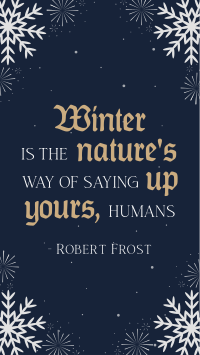 Winter Quote Snowflakes YouTube short Image Preview