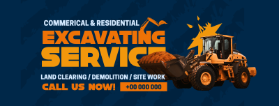 Professional Excavation Service  Facebook cover Image Preview
