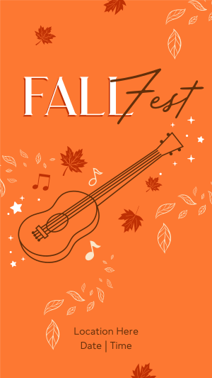 Fall Music Fest Instagram story Image Preview