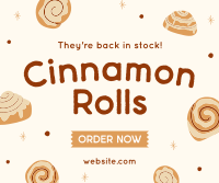 Quirky Cinnamon Rolls Facebook Post Design