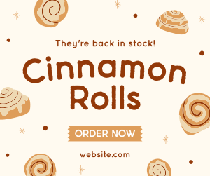 Quirky Cinnamon Rolls Facebook post Image Preview