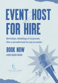 Host for Hire Poster Design