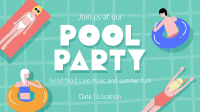 Exciting Pool Party Facebook Event Cover Design