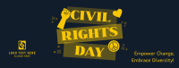 Bold Civil Rights Day Stickers Facebook Cover Design