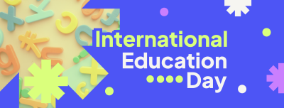 Quirky Playful Education Day Facebook cover Image Preview