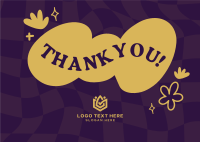 Trendy Thank You Postcard Design