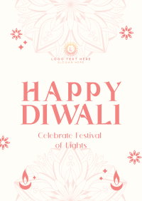 Happy Diwali Greeting Flyer Design