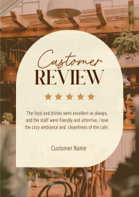 Simple Cafe Testimonial Poster Image Preview