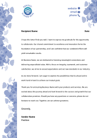 Everything Floral and Leaves Letterhead Image Preview