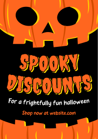 Halloween Pumpkin Discount Poster Design
